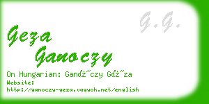 geza ganoczy business card